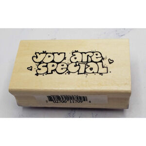 You Are Special Cartoon Font With Hearts Hooks Lines and Inkers Rubber Stamp
